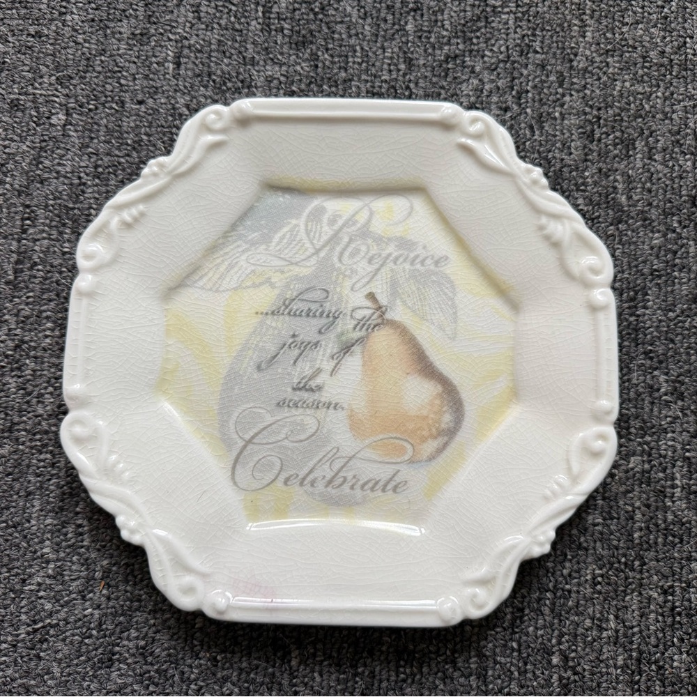 Elegant White Decorative Plate